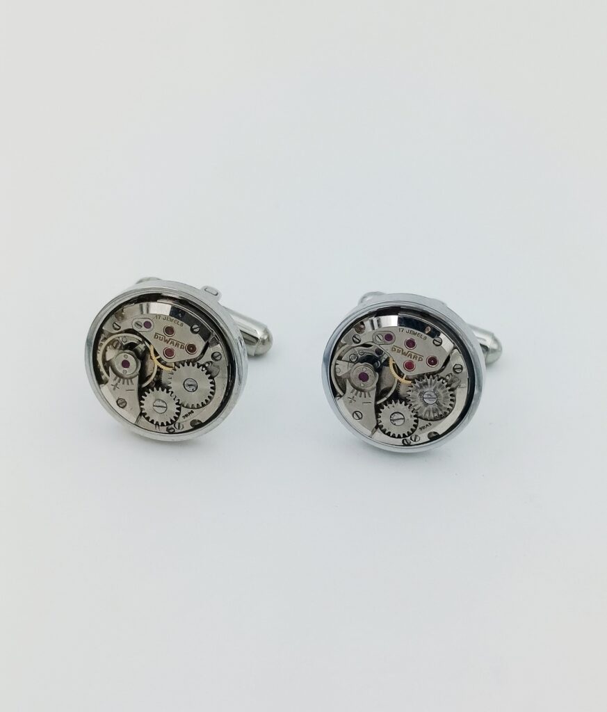 Watchcufflinks boutons de manchette mécanisme montre