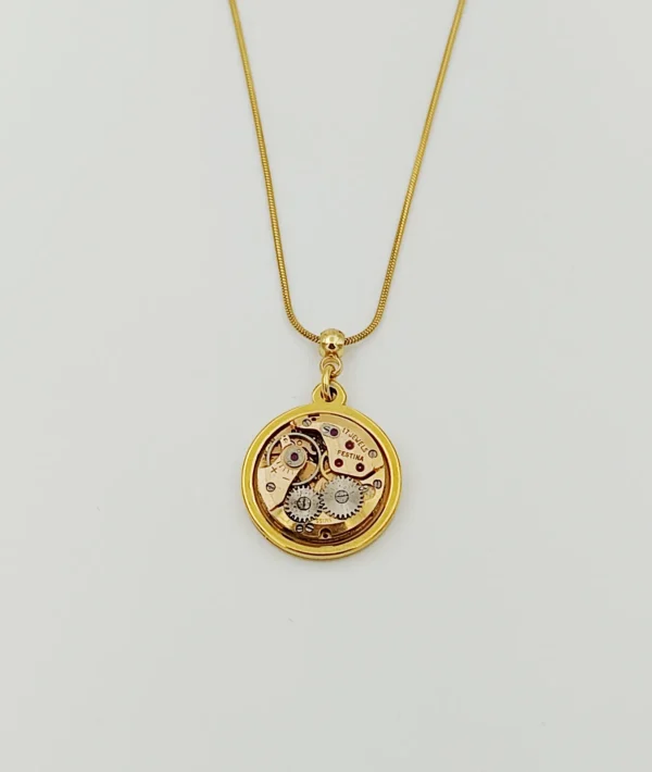 Collier acier inoxydable mécanisme montre