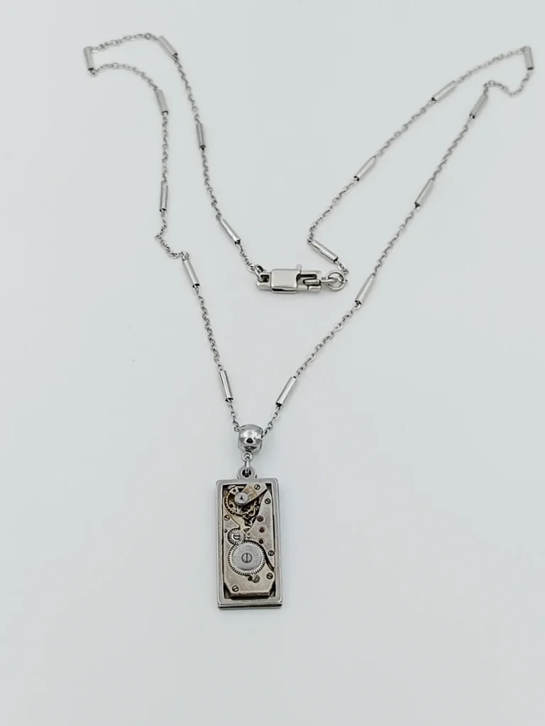 Collier Art Déco mécanisme montre
