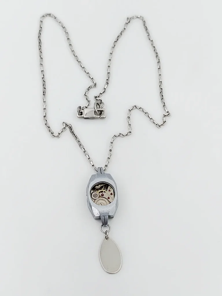Collier Art Déco mouvement montre