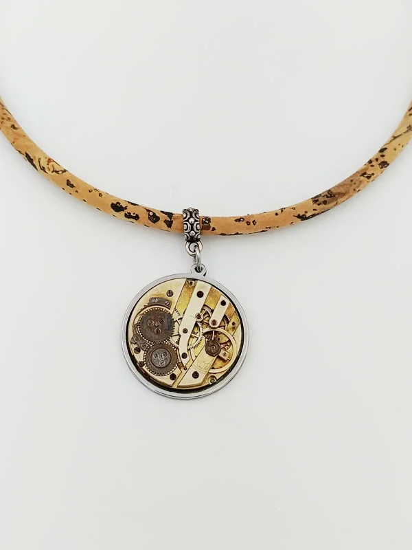 Collier liège mécanisme montre gousset